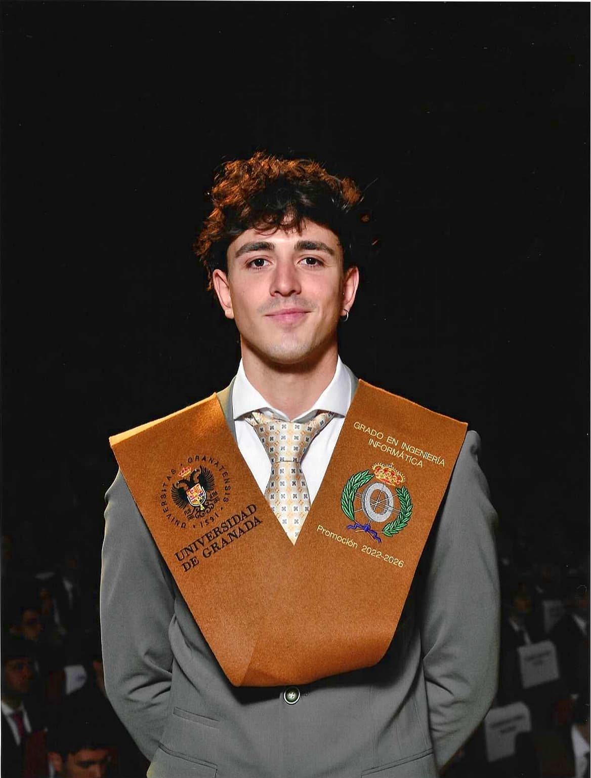 Retrato de Alfonso Frías Funes durante su graduación